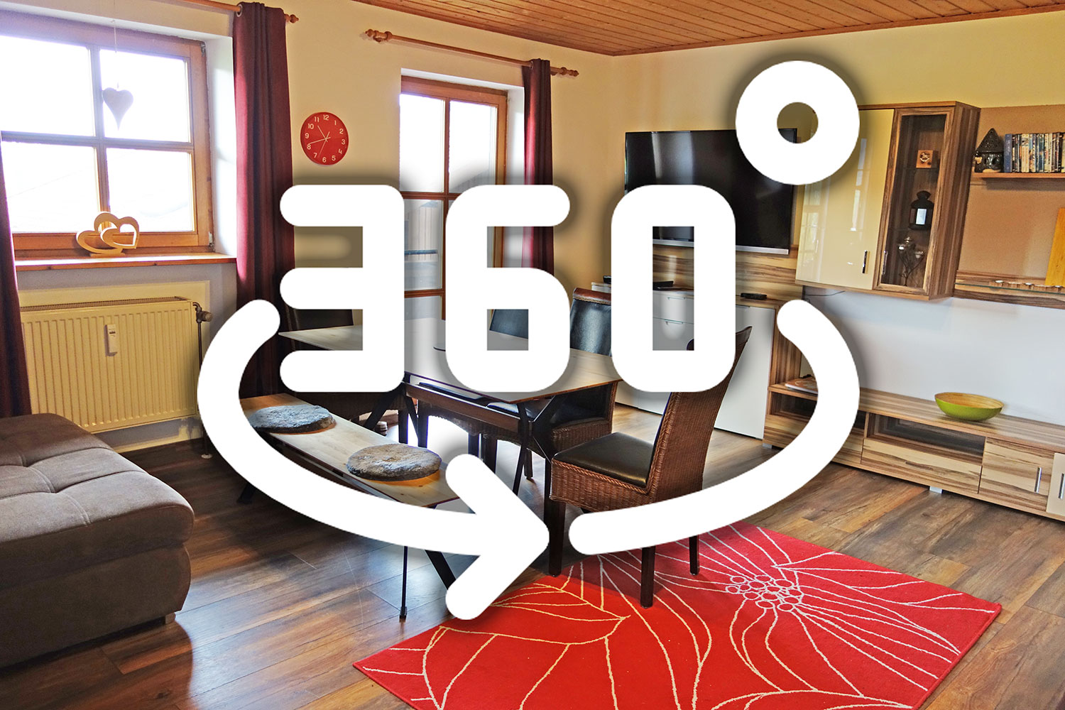 360 Grad Roomtour Ferienwohnung Freudensee
